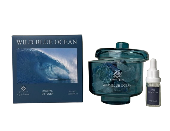 Cristale naturale cu esenta - Albastru: Wild blue ocean