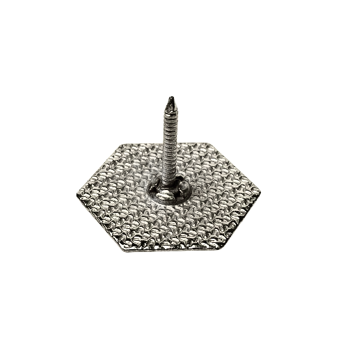 Cuie decorative Metal Hexagonal Argintiu