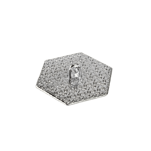 Nasture Metal Hexagonal Argintiu