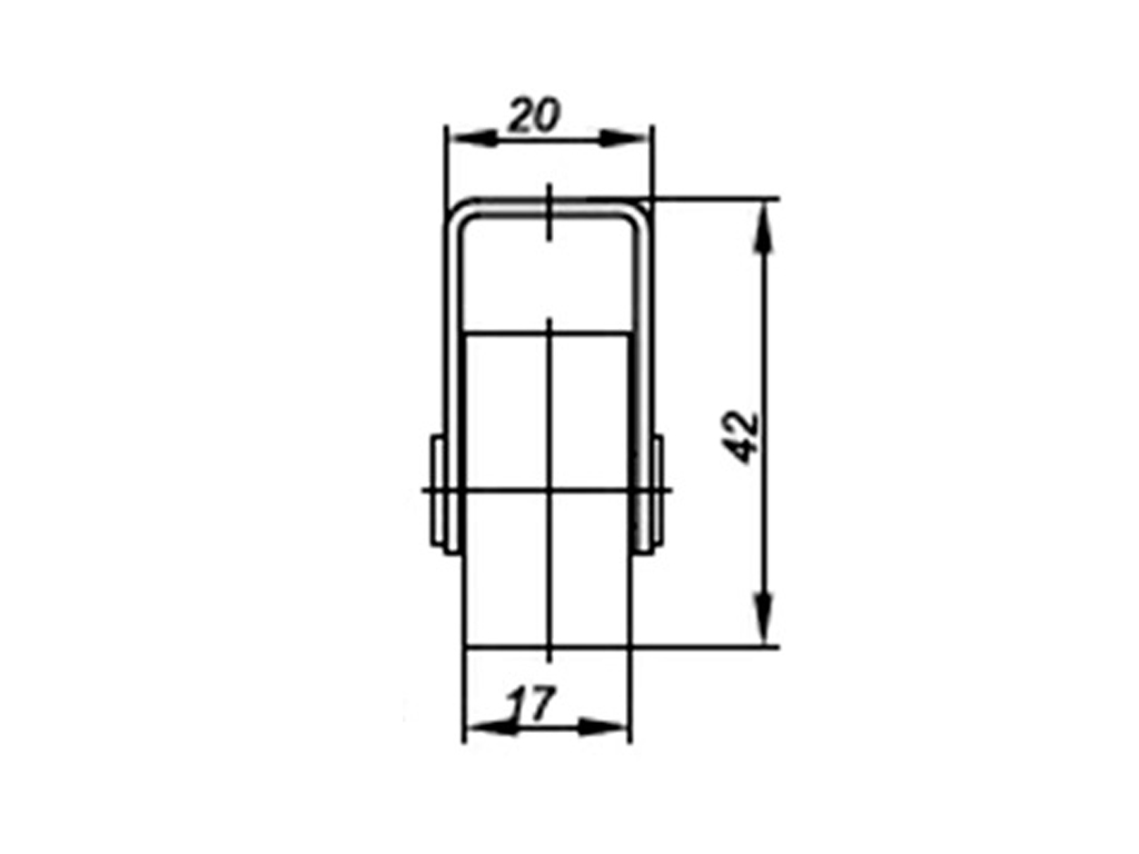 Caster wheel E123133010 R / H-42 / D-30