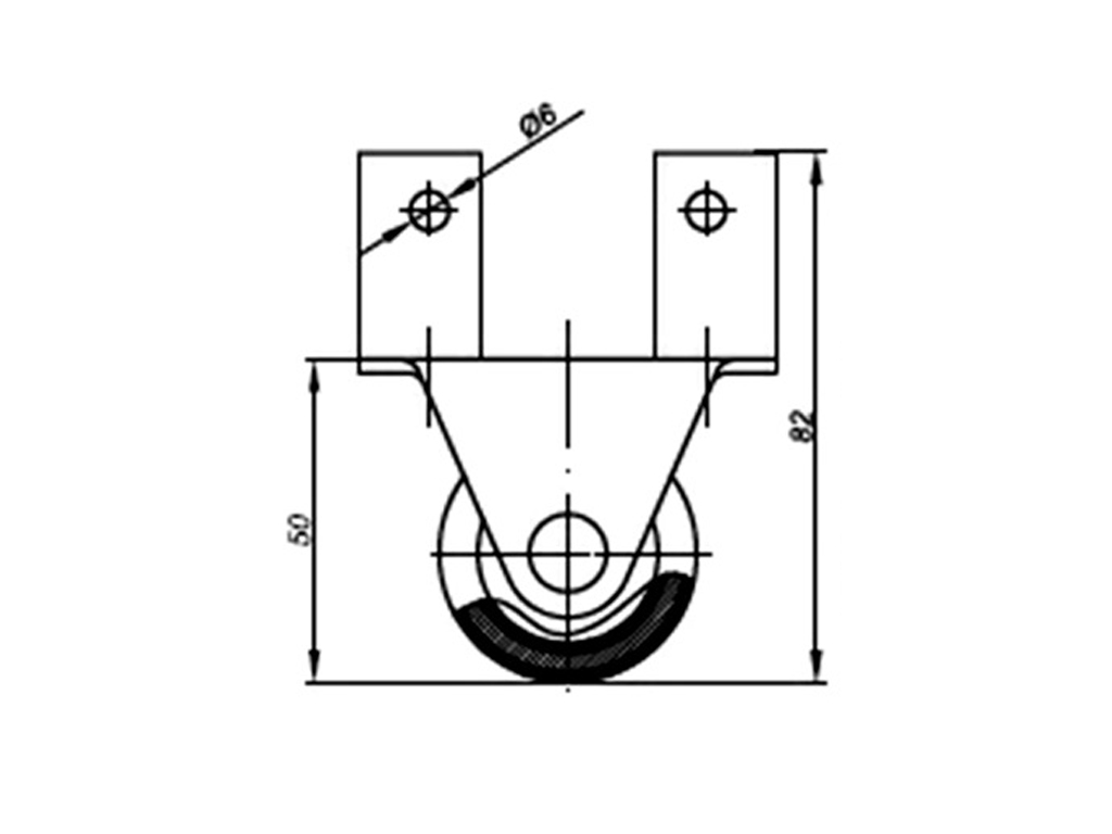 Caster wheel E123134002 R / H-50 / D-40