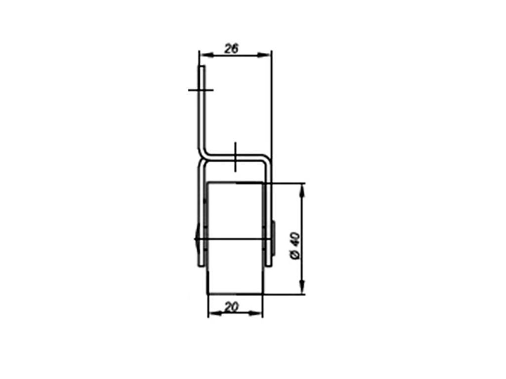 Caster wheel E123134002 R / H-50 / D-40