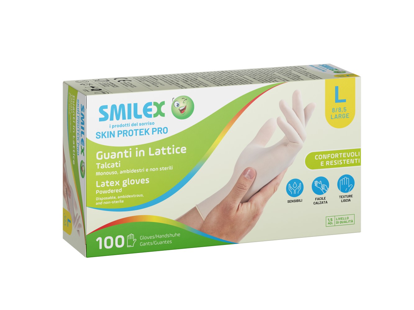Manusi nesterile latex SMILEX cu talc Large Bericah