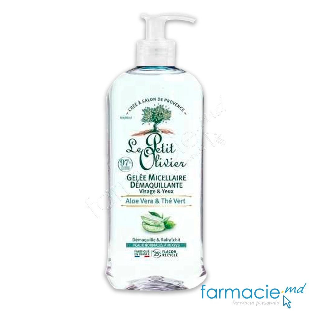 Le Petit Olivier Gel-micelar demachiant aloe vera si ceai verde 400ml