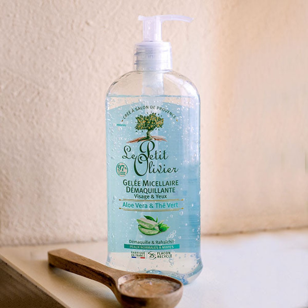 Le Petit Olivier Gel-micelar demachiant aloe vera si ceai verde 400ml