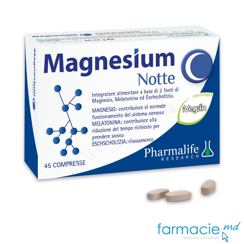 Magnezium Notte (magneziu + melatonina) comp. N45 Pharmalife