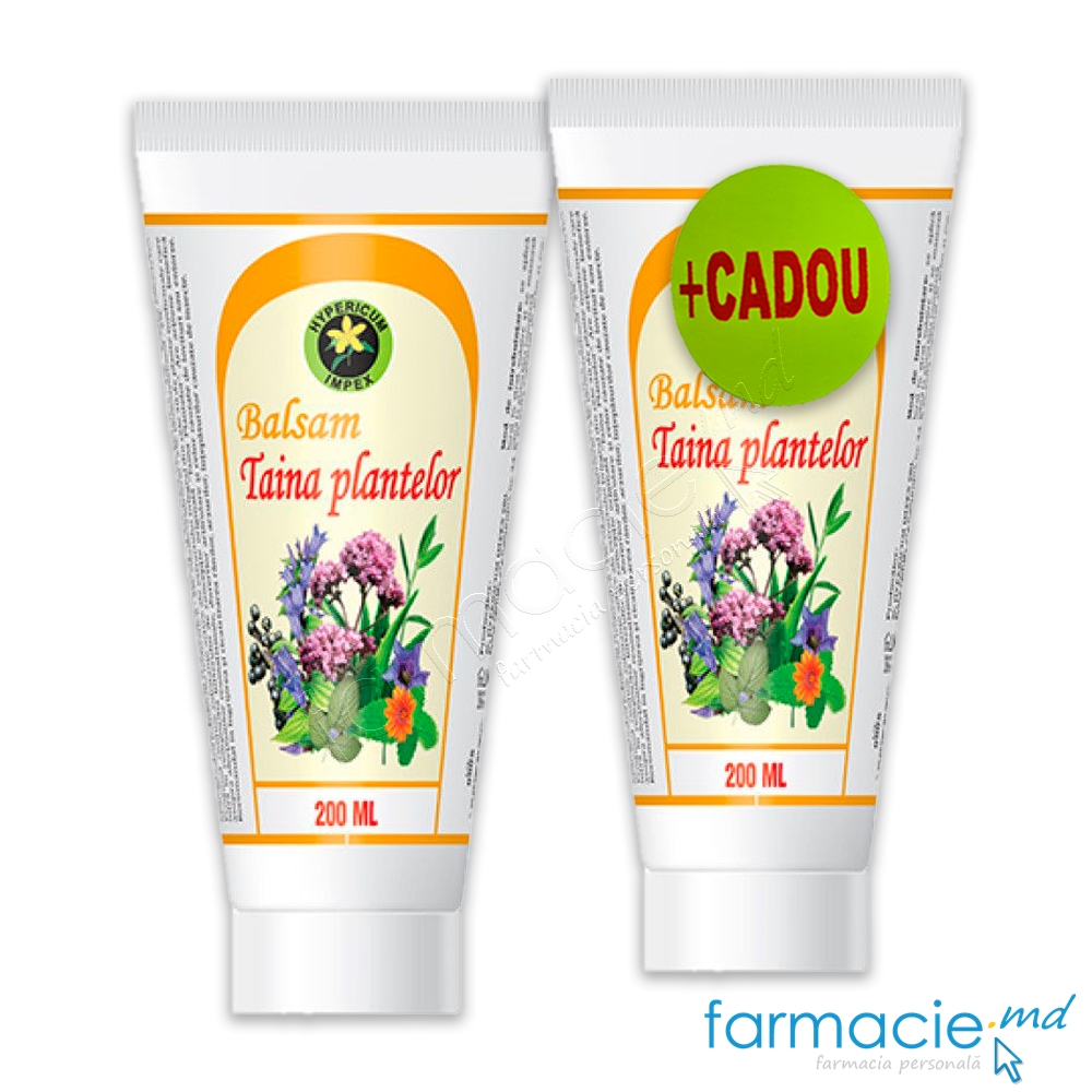 Balsam Taina plantelor 200ml (antireumatic, cicatrizant, hidratant) Hypericum 1+1 CADOU