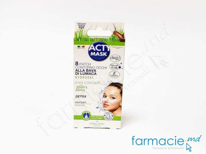 Acty Mask Emplastru ochi purifiant cu extract de secretii de melc si Acid Glicolic,Vit E N8