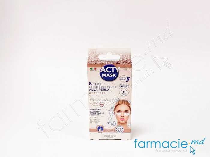 Acty Mask Emplastru ochi hidratant cu extract de alge,colagen,aloe,Vit E N8