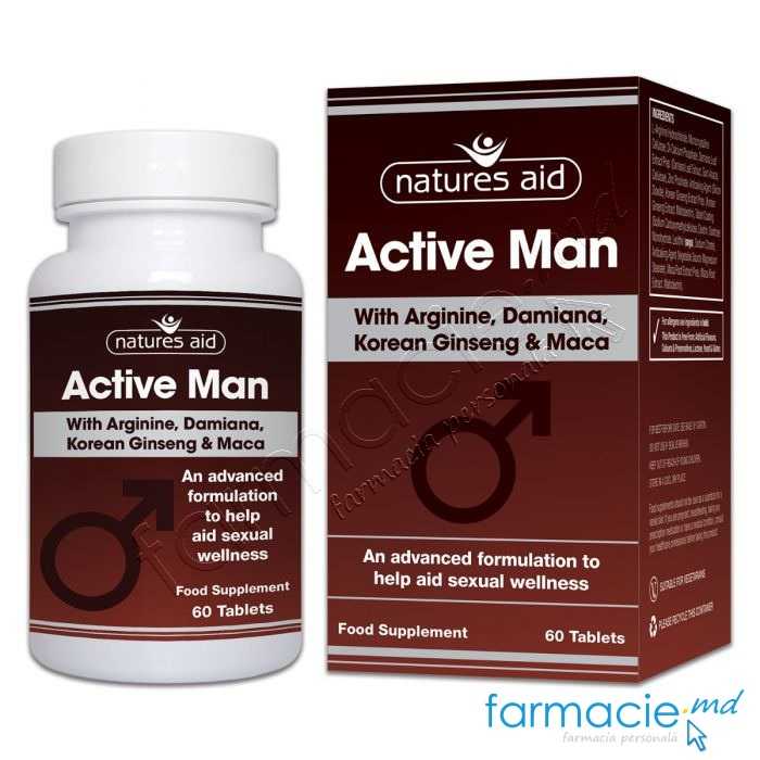 Active Men sanatate sexuala barbati (libido, l-Arginina) comp. N60  Natures Aid