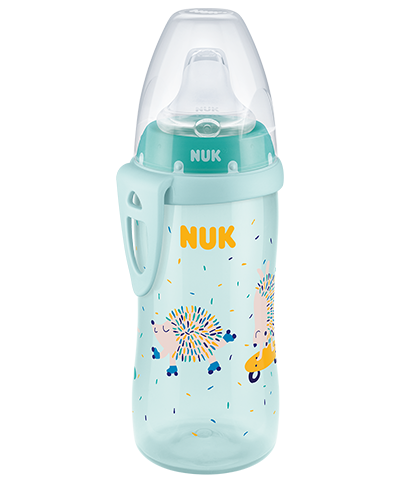NUK Sticluta Active Cup anticurgere,cu adaptor silicon 300ml 12luni+