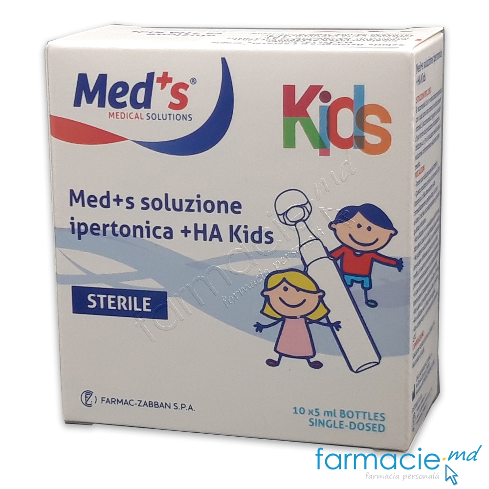 Solutie salina pt aerosoloterapie HA 3 % 10x 5ml (pt inhalatoare) Med'S (1400000040M )