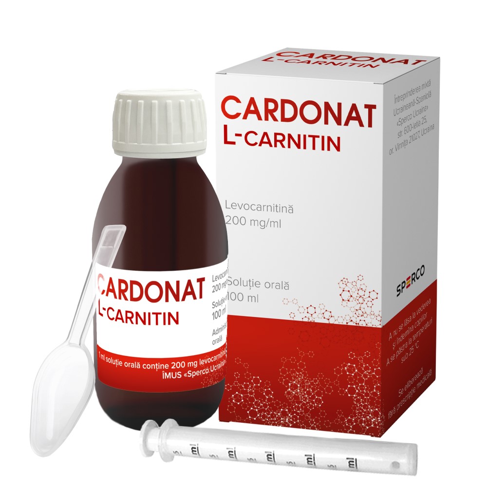 Cardonat L-Carnitin solutie orala 200mg/ml 100ml Sperco