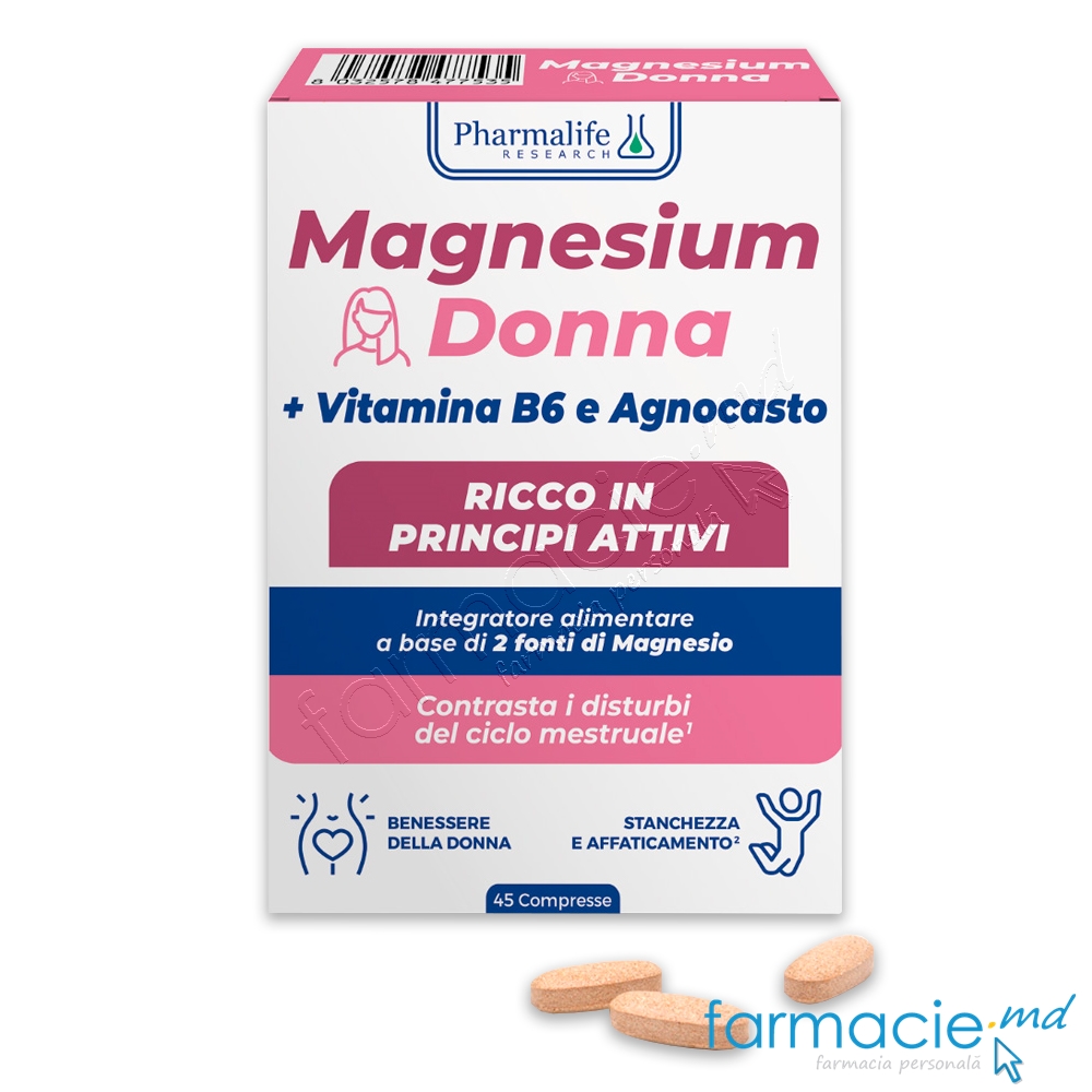 Magneziu Dona B6+Agnocasto (reglarea ciclului menstrual) comp.N45 Pharmalife