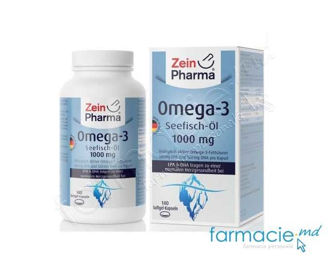 Omega 3 1000mg 30% caps. N140+Vit.E 5,3mg (4 caps/zi) ZeinPharma
