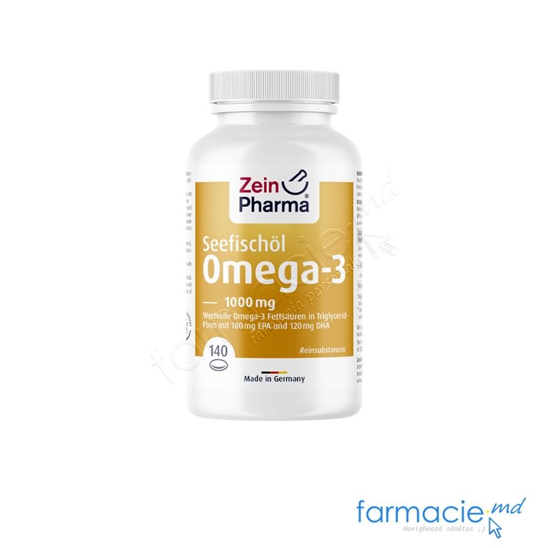 Omega 3 1000mg 30% caps. N140+Vit.E 5,3mg (4 caps/zi) ZeinPharma