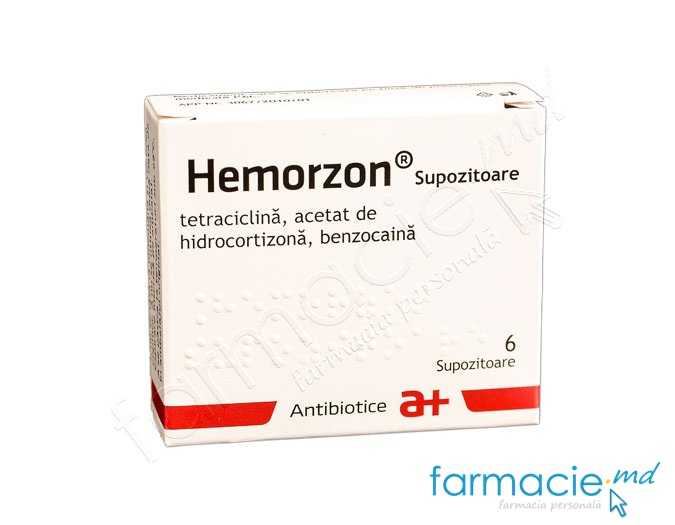 Hemorzon® supozitoare 20mg/10mg/8,3mg N3x2 Antibiotice