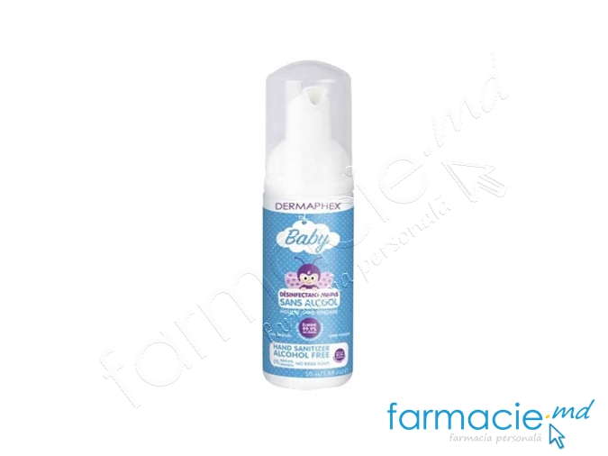 Dermaphex Baby spuma dezinfectanta maini FARA ALCOOL 125doze/ 50ml
