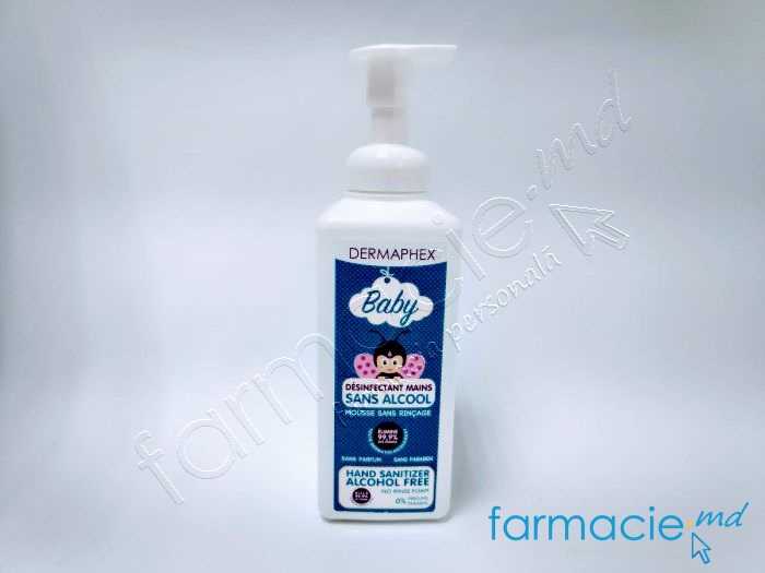 Dermaphex Baby spuma dezinfectanta maini FARA ALCOOL 625doze/500ml