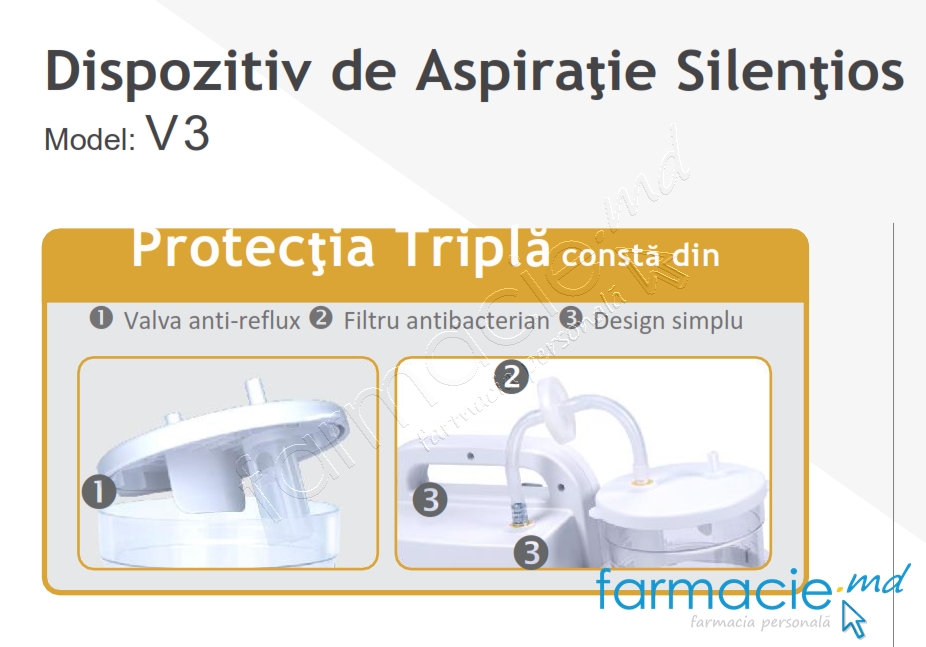 Dispozitiv de aspiratie Rossmax silentios si confortabil V3
