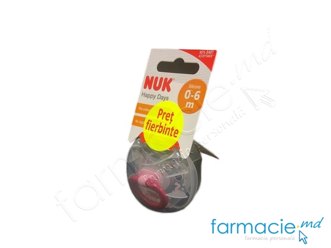 NUK Suzeta silicon Happy Days 0-6luni