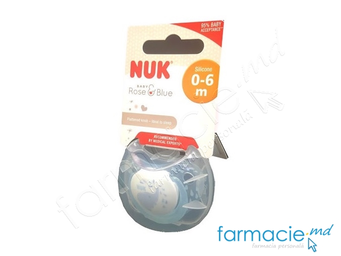 NUK Suzeta silicon Baby Blue 0-6luni