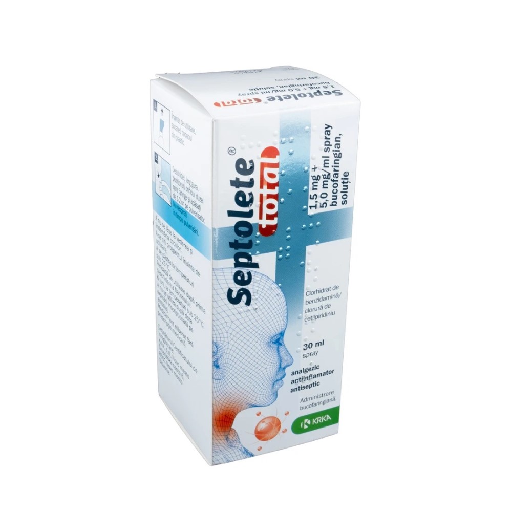 Septolete® total spray bucofaring.,sol.5mg/1,5mg/ml 30ml N1 KRKA