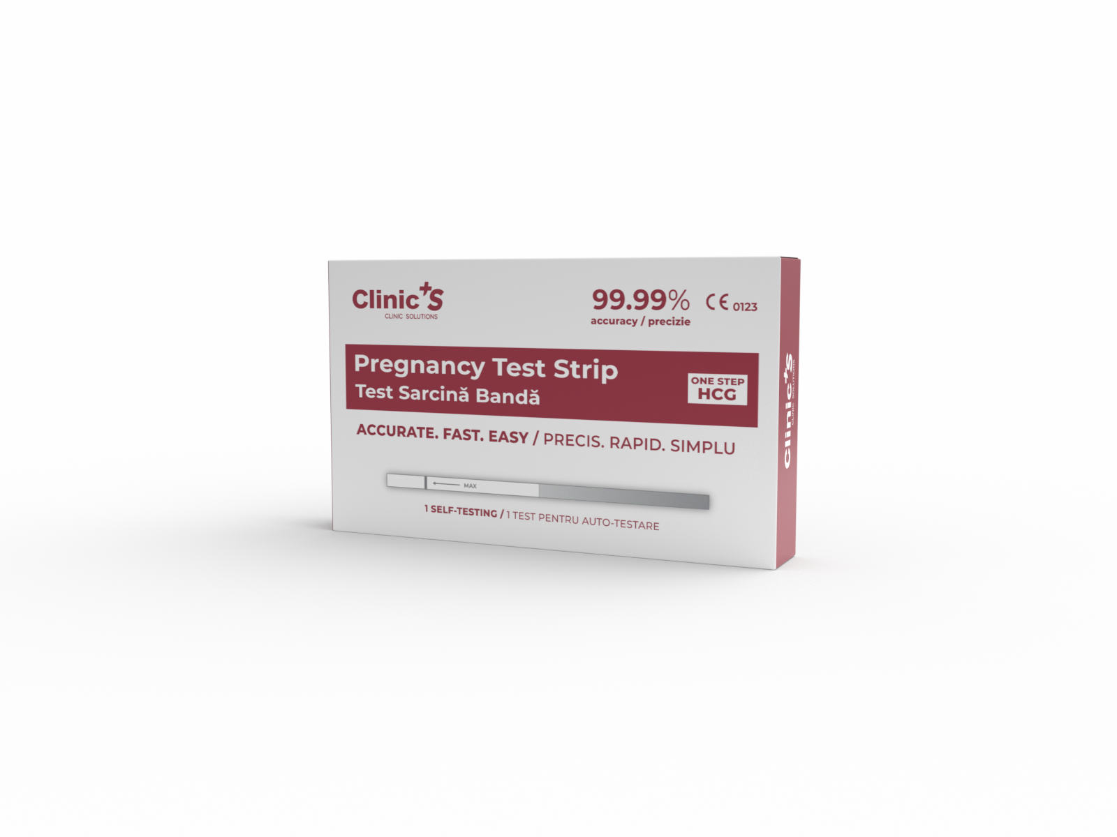 Test sarcina HCG banda in cutie precizie 99.99% N1 Clinic’S