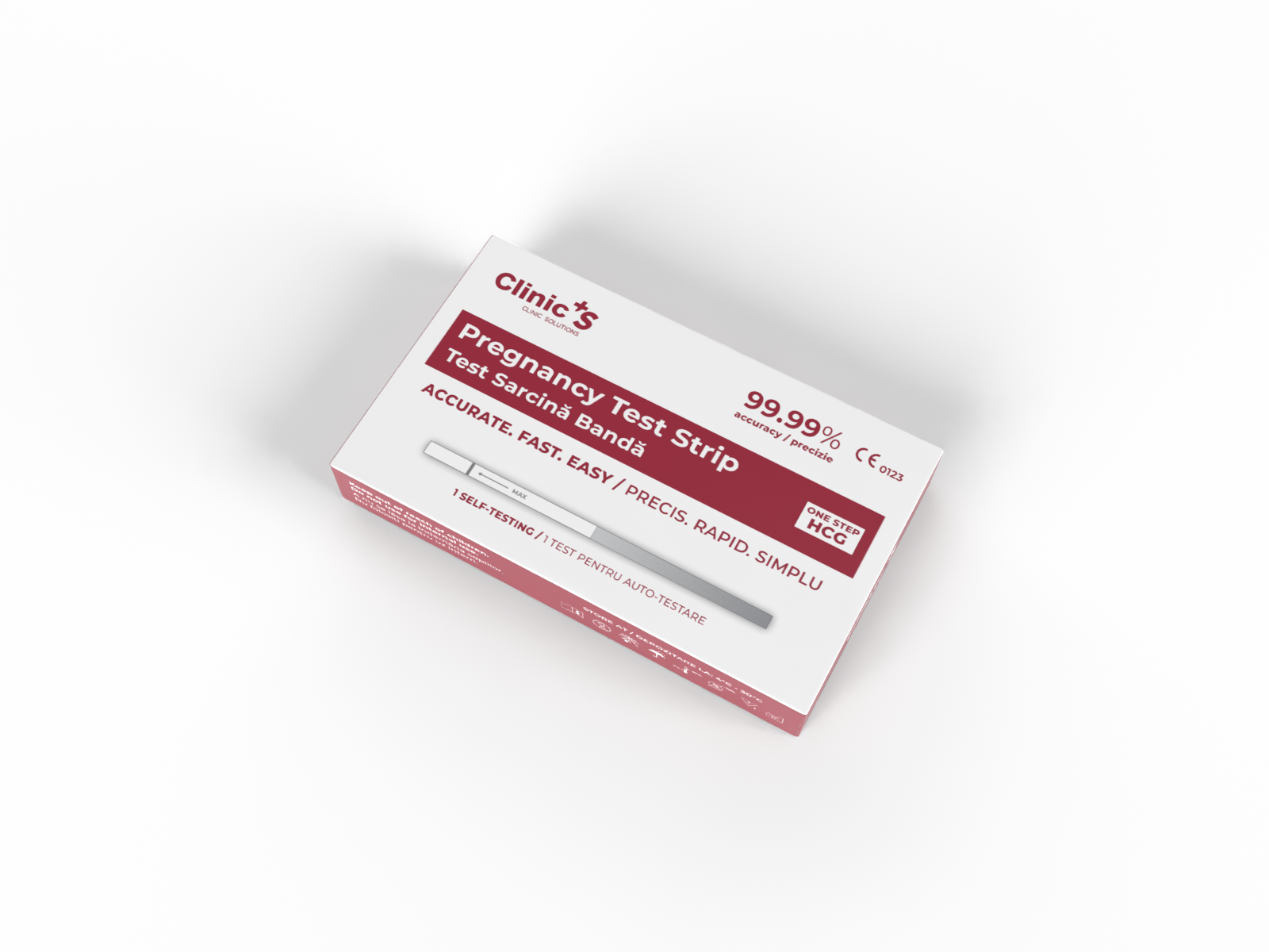 Test sarcina HCG banda in cutie precizie 99.99% N1 Clinic’S