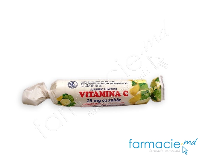 Acid ascorbic cu zahar 25mg N10 lamie (TVA20%) KVZ
