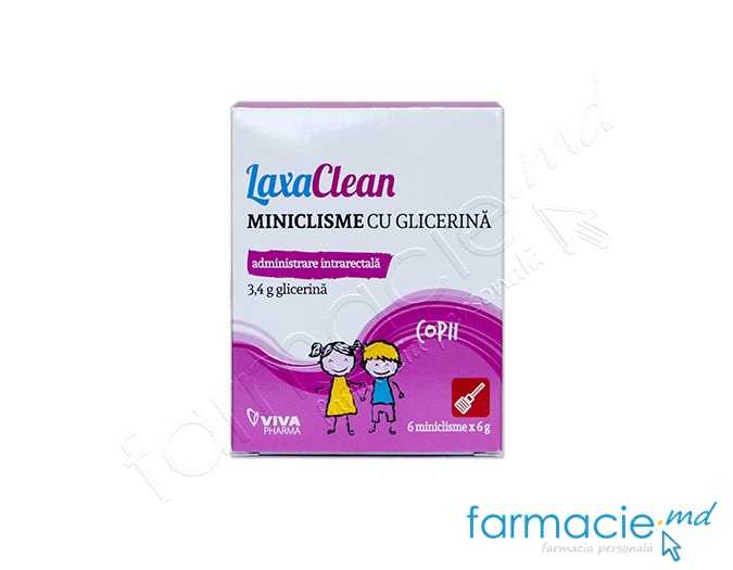 Miniclisme cu Glicerina copii 3,4g N6 LaxaClean