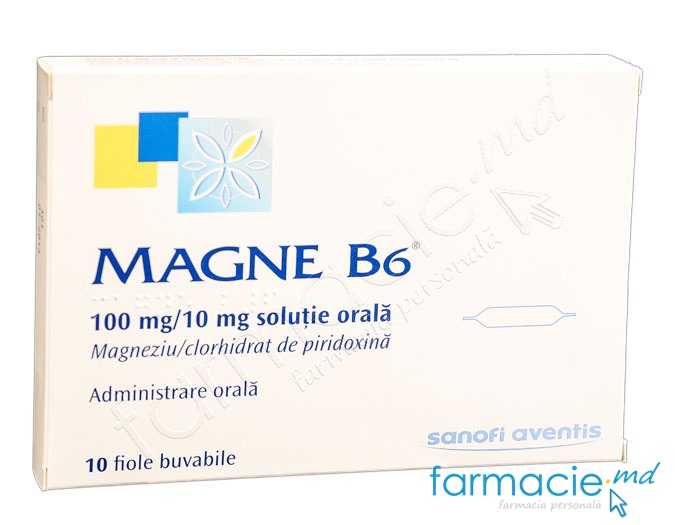Magne B6 sol.orala 100mg/10mg 10ml 10 Opella