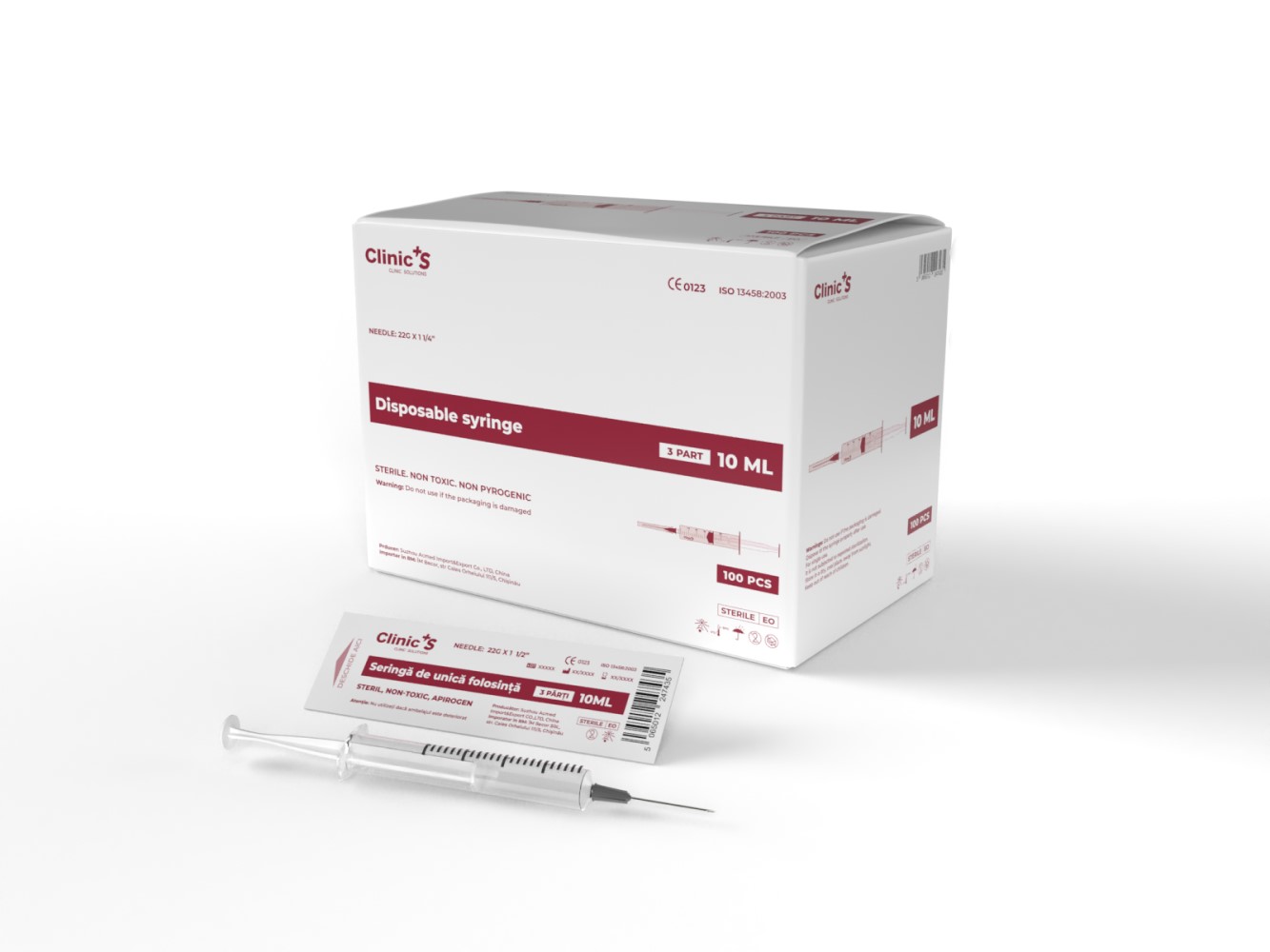 Seringi 10ml Clinic'S 22G 3 parti