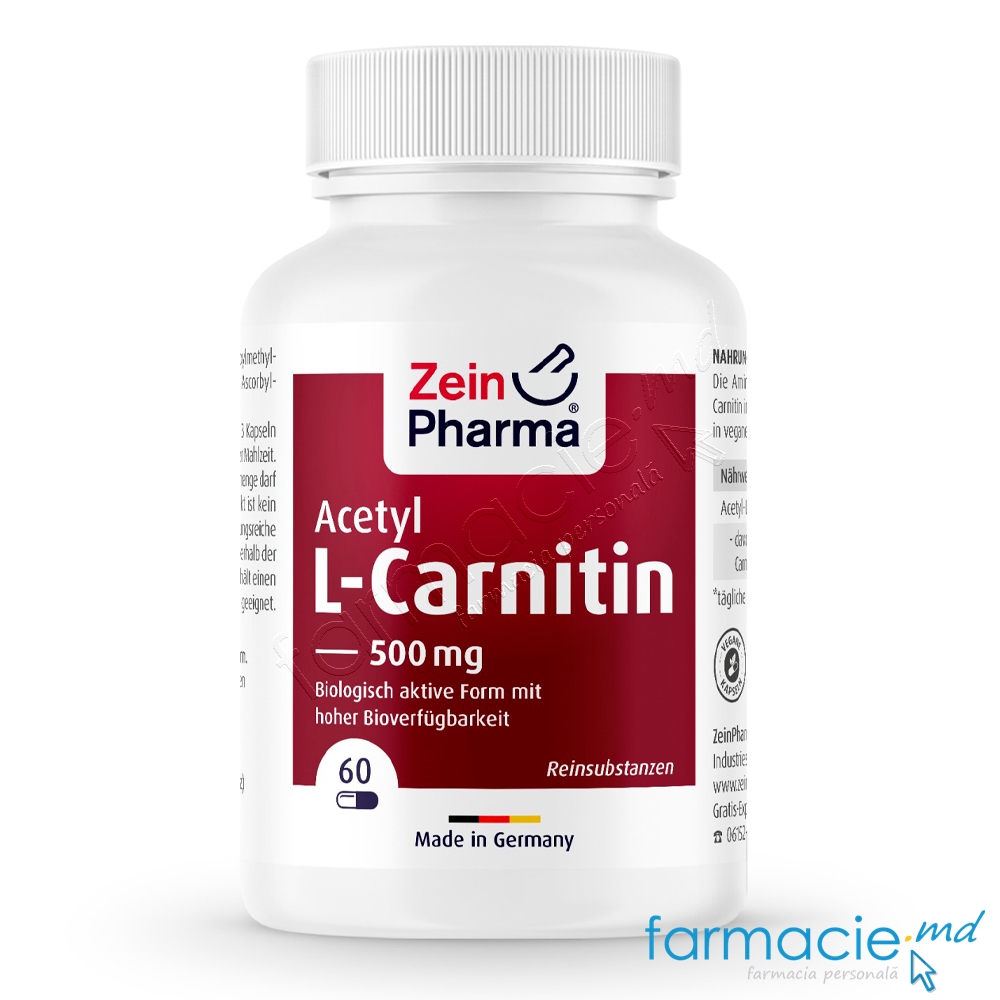 Acetyl L-Carnitin 500mg (metabolizm, cerebral) caps. N60 ZeinPharma
