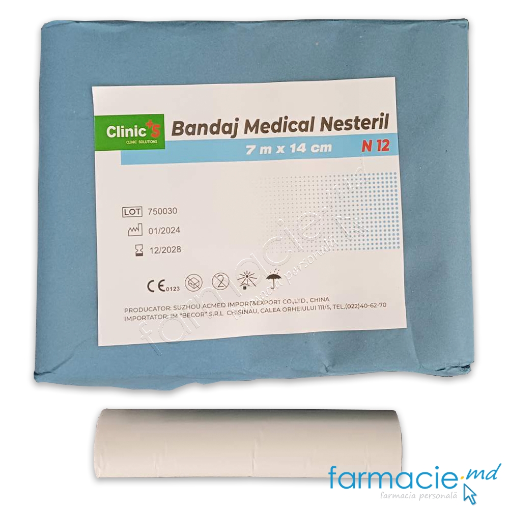Bandaj nesteril 7mx14cm N1 Clinic'S