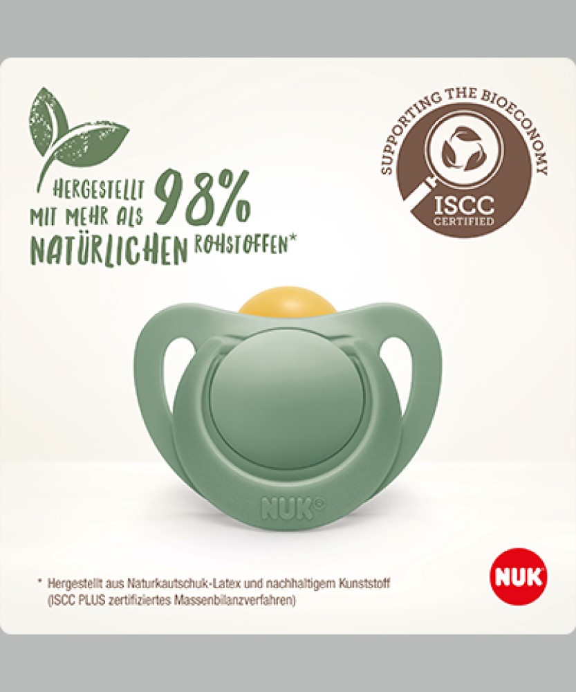 NUK Suzeta latex Nature 0-6luni in cutie N2