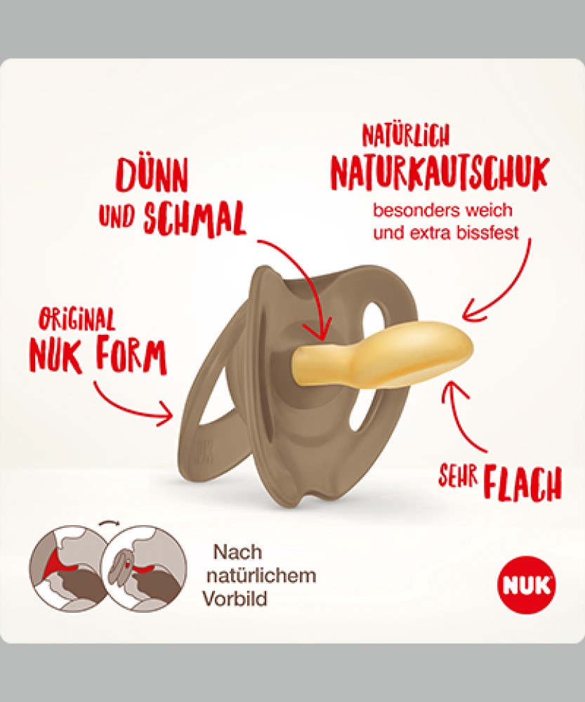 NUK Suzeta latex Nature 0-6luni in cutie N2