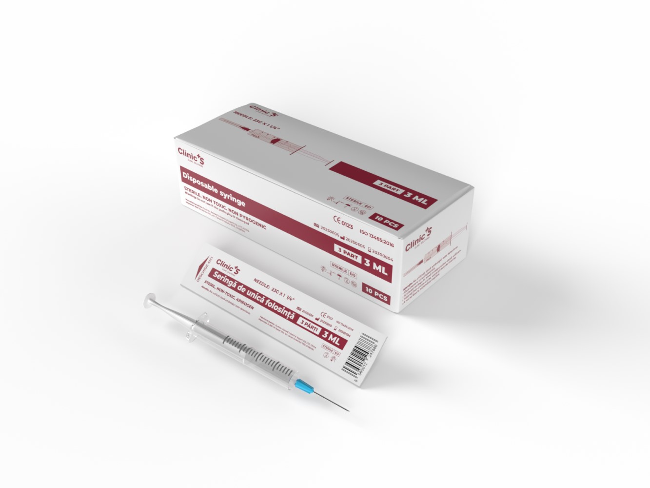 Seringi 3ml 23G N10 Clinic'S