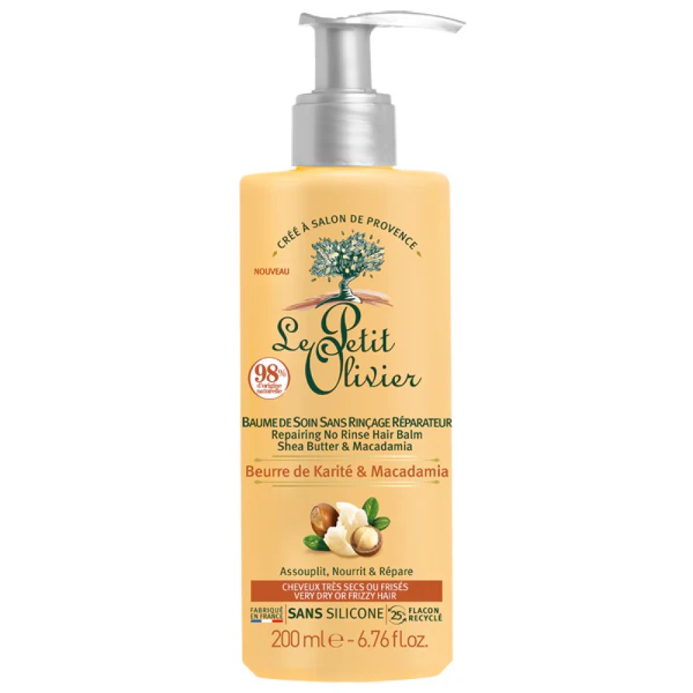 Le Petit Olivier Balsam Reparator par foarte uscat sau electrizat Karite&Macadamia 200ml