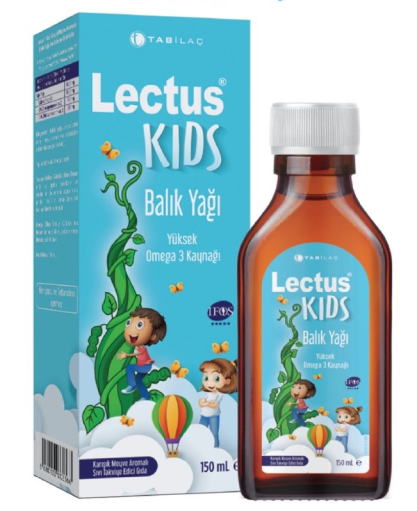 Lectus Kids Omega3 1500mg Tutti Frutti 150ml (4+) Tab Ilac