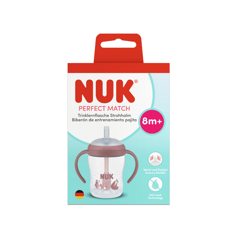 NUK Sticluta PM cu minere si pai 150ml (8+ luni)