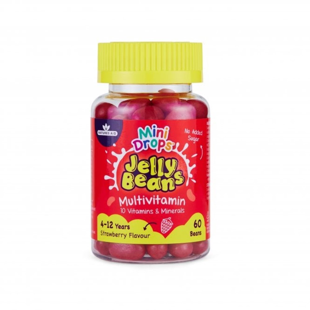 Jelly Beans Multivitamine draje N60 gust capsuna (4-12ani) Natures Aid