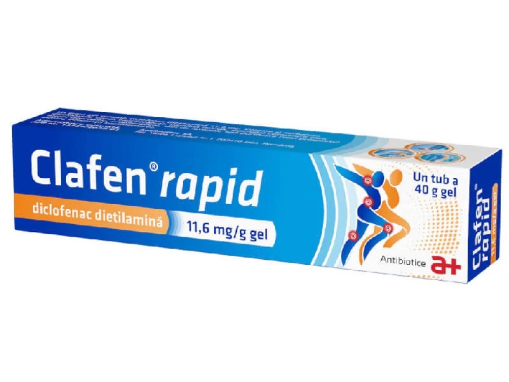Clafen® Rapid 11,6mg/g gel 40g Antibiotice