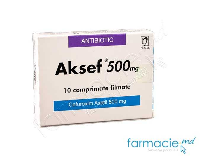 Aksef® comp.film.500mg N10 (cefuroxim) Nobel Ilac