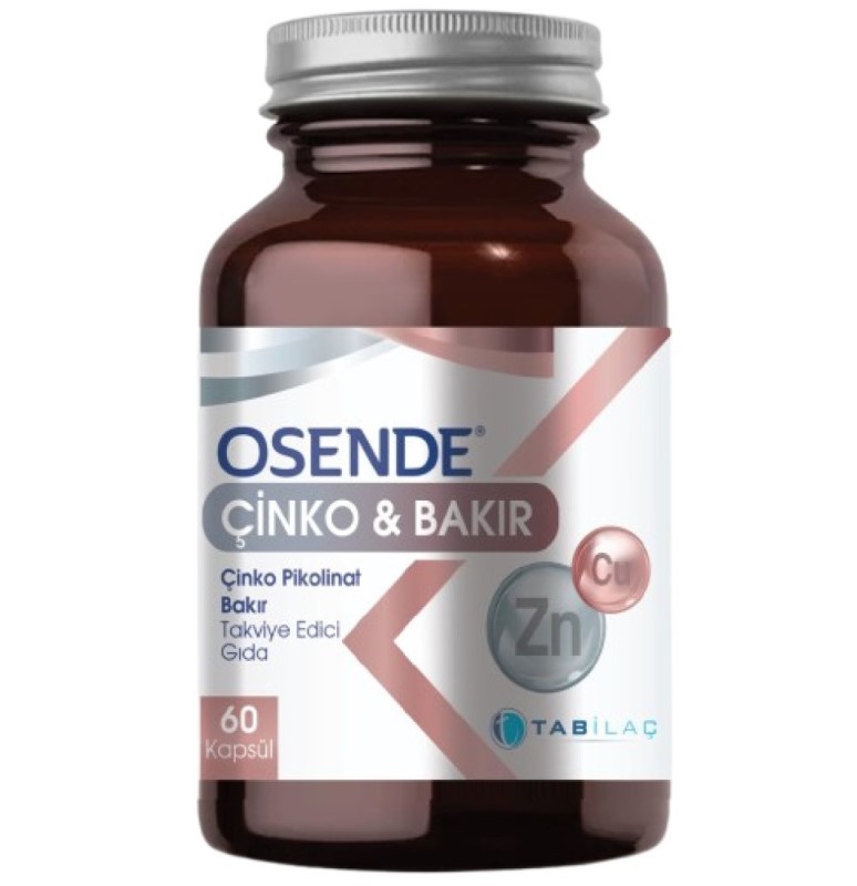 OSENDE Zn 15mg + Cu 1.5mg Imunitate caps. N60 Tab Ilac