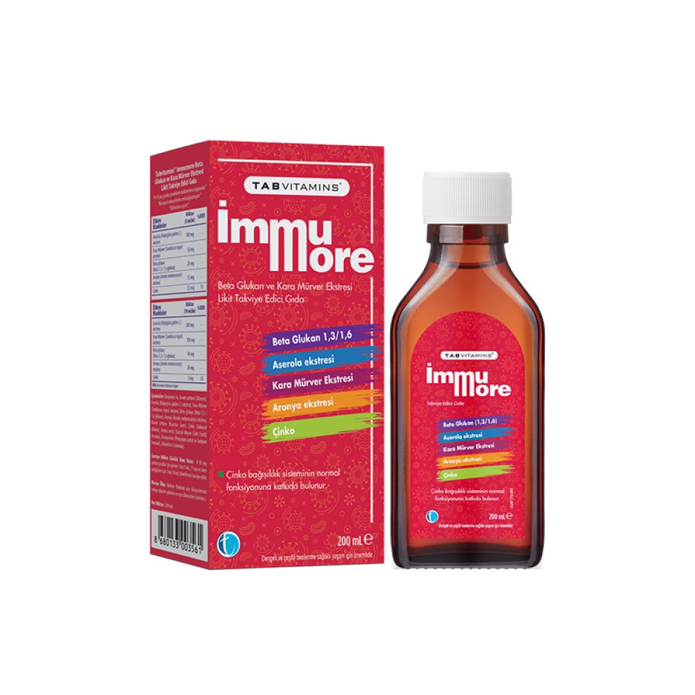 IMMU MORE Betaglucan+Acerola+Soc sirop 200ml 4+ Tab Ilac