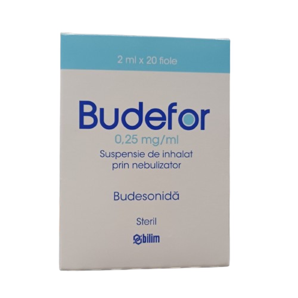 Budefor susp.de inhalat prin nebulizator 0,25 mg/ml 2 ml N5x4 Bilim