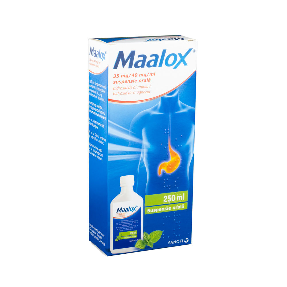 Maalox® susp.orala35mg/40mg/ml 250ml N1 Opella