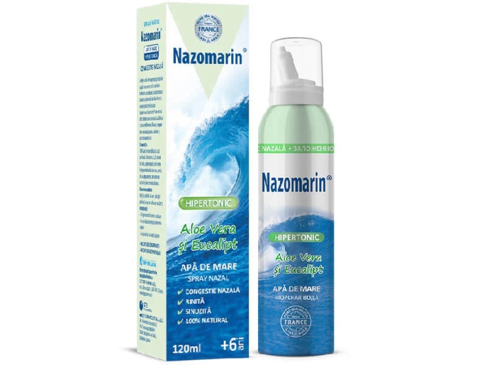 Nazomarin Hipertonic Forte Aloe & Eucalipt spray 120 ml Top-Pharma