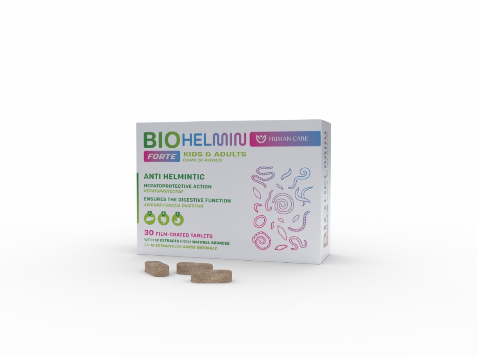 Biohelmin Forte comp.film. N30 +12ani Human Care